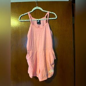 Nike romper. Women's size M. Coral color. Worn once as a bathing suit cover up.